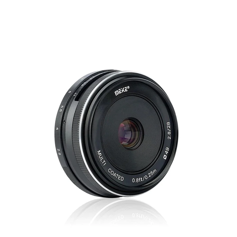 Meike 28 мм f2.8 фиксированный ручной фокус объектив для Canon EOS M Sony E Fuji Fujifilm X Olympus Panasonic