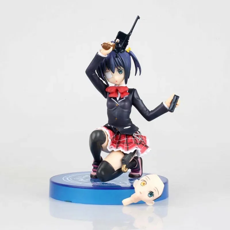 15cm Love, Chunibyo & Other Delusions anime figurine Takanashi Rikka Holding a gun Changeable face PVC figure toys for kids
15cm Love, Chunibyo & Other Delusions anime figurine Takanashi Rikka Holding a gun Changeable face PVC figure toys for kids