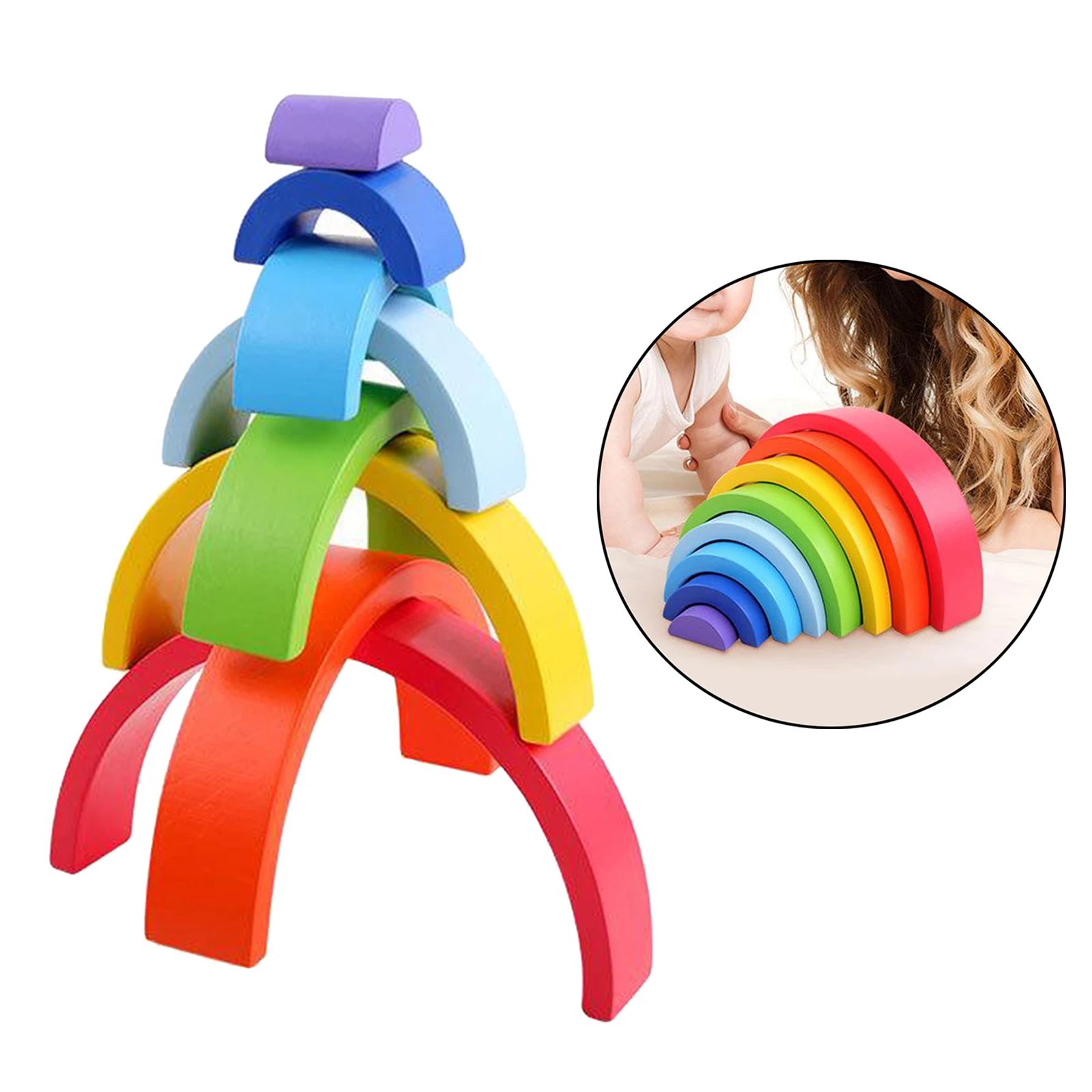 Rainbow Color Building Nesting Construction Bridge Blocks Game Learning Toys
Rainbow Color Building Nesting Construction Bridge Blocks Game Learning Toys