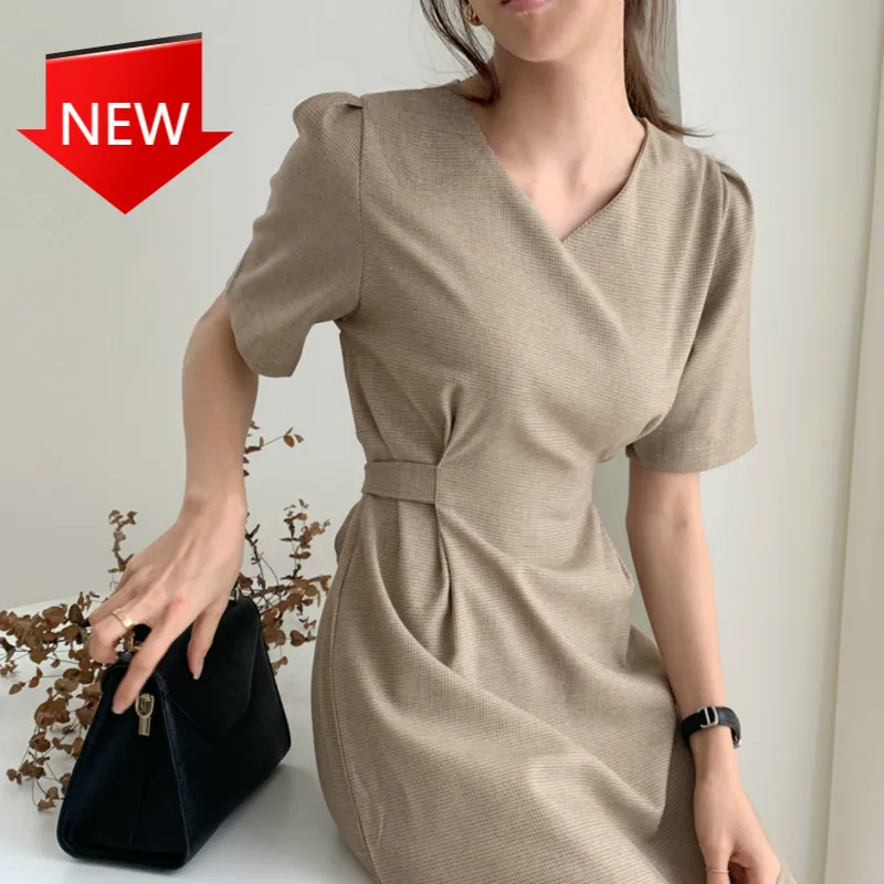 Long Dress Sexy V Neck Sashes Split Midi Sundress Slim Waist Women Summer Vintage Small Plaid Bodycon Bandage
Long Dress Sexy V Neck Sashes Split Midi Sundress Slim Waist Women Summer Vintage Small Plaid Bodycon Bandage
