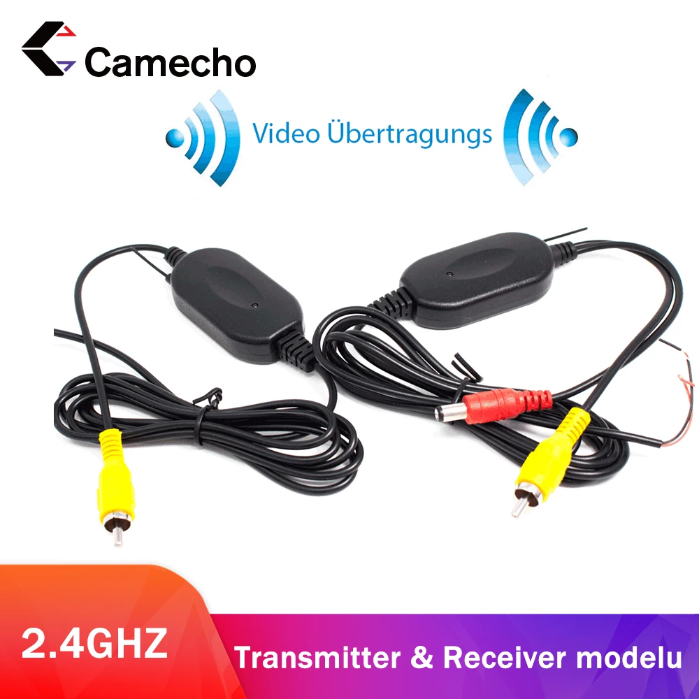 

Camecho 2.4Ghz Wireless RCA Video FM Transmitter & Receiver Kit Rear View Camera For Car Rearview Monitor FM Wireless module
