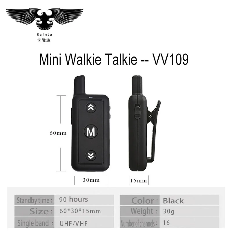 2 шт. микро мини рация UHF 400 470 МГц IP67 водонепроницаемая Профессиональный