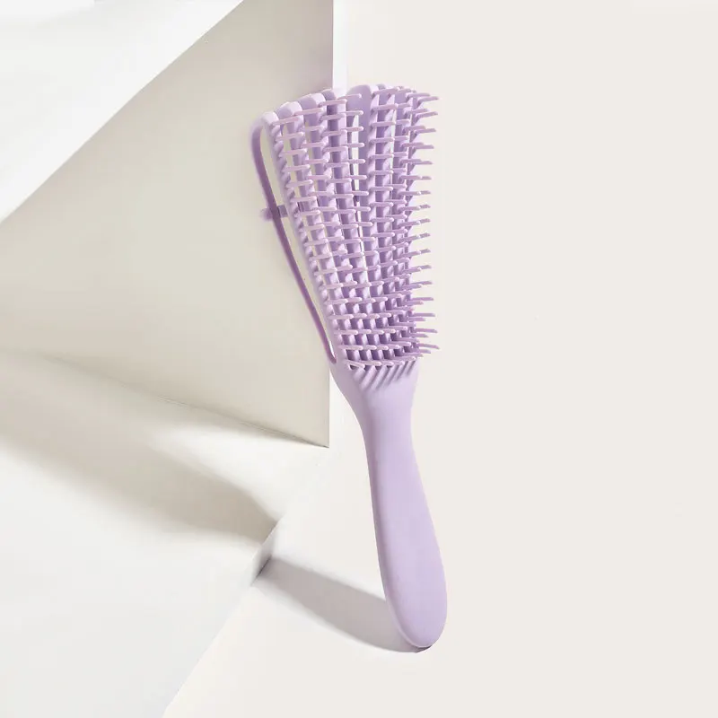 

Light Purple Massage Fluffy Curly Hair Eight Claw Comb Scalp Massage Hair Comb Horn Removal Brush Modeling Comb Hair Style Tool