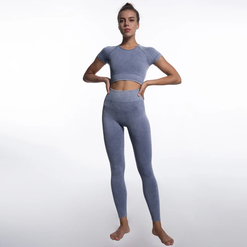 Seamless Yoga Set 2 Pcs Sport Short Sleeves Top High Waist Leggings Sets Gym Clothes Wear Fitness Set
Seamless Yoga Set 2 Pcs Sport Short Sleeves Top High Waist Leggings Sets Gym Clothes Wear Fitness Set