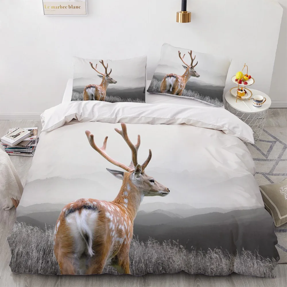 Beddings 3D Custom Design Elk Duvet Cover Sets Animal Comforther Covers White Pillow Cases 180*200cm Double Single Twin Size
Beddings 3D Custom Design Elk Duvet Cover Sets Animal Comforther Covers White Pillow Cases 180*200cm Double Single Twin Size
