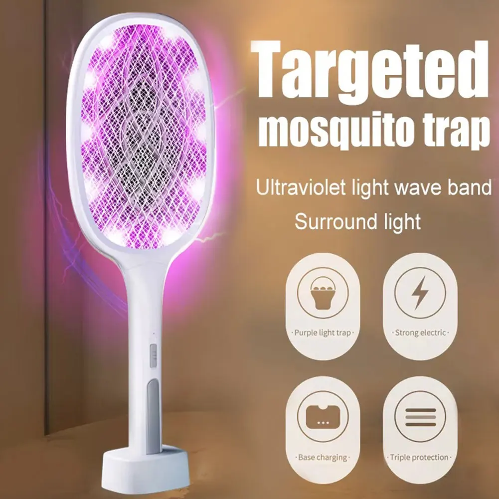 Two-In-One 10 LED Trap Mosquito Killer Lamp 3000V Electric Bug Zapper USB Rechargeable Summer Fly Swatter Trap Flies Insect
Two-In-One 10 LED Trap Mosquito Killer Lamp 3000V Electric Bug Zapper USB Rechargeable Summer Fly Swatter Trap Flies Insect