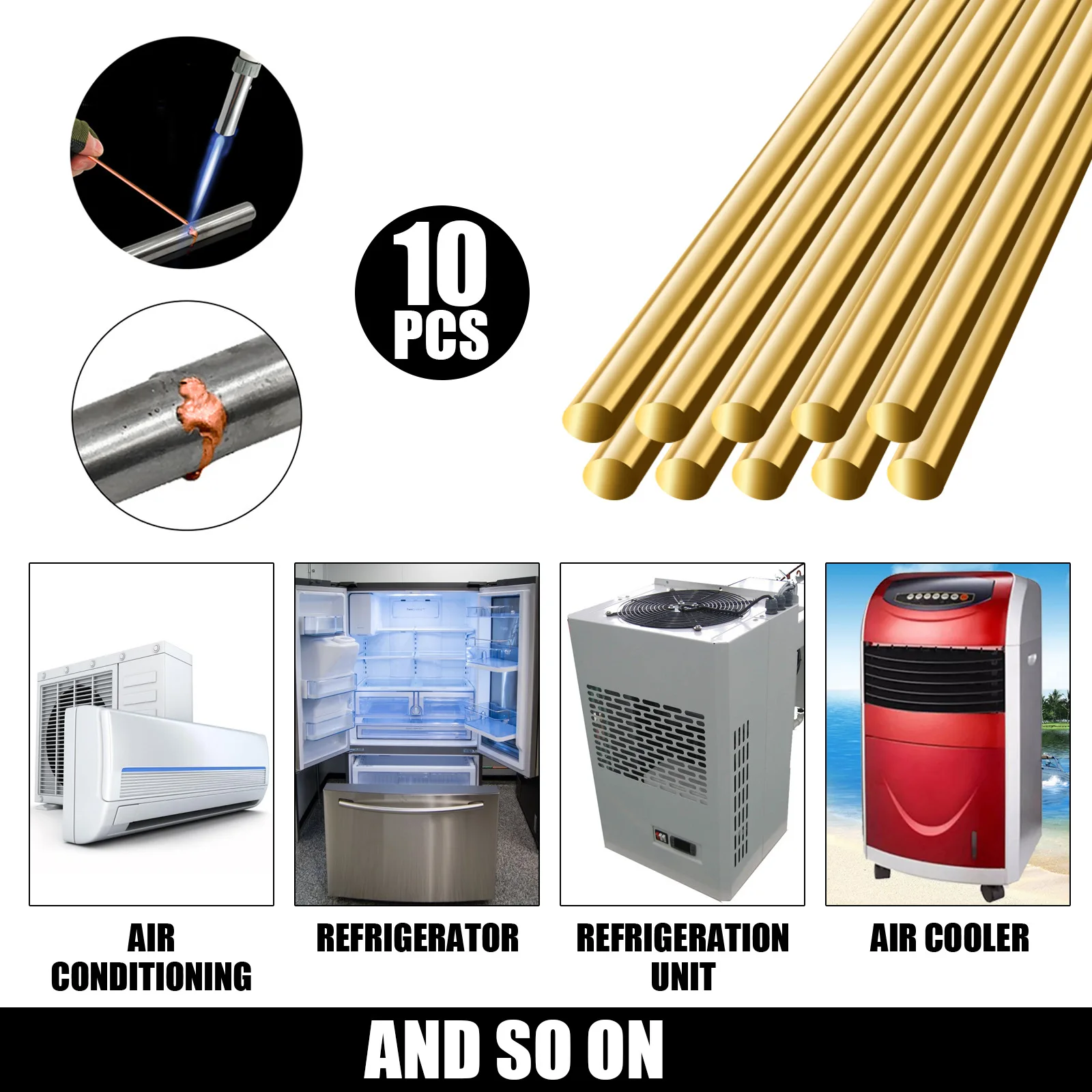 10PCS 1.6mm/2.0mm Brass Welding Rod Welding Wire Bronze Electrode Soldering Rod No Need Solder Powder Welding Rod Promot
10PCS 1.6mm/2.0mm Brass Welding Rod Welding Wire Bronze Electrode Soldering Rod No Need Solder Powder Welding Rod Promot