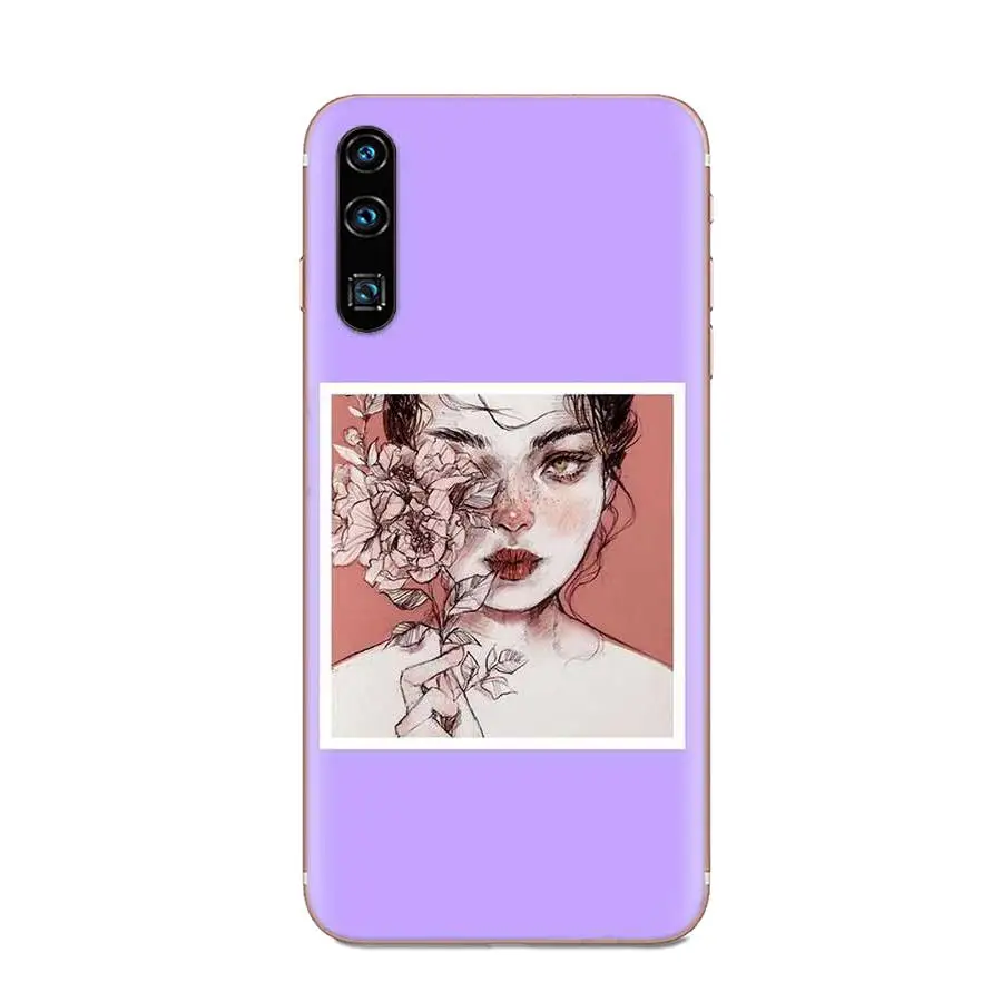 Мягкий чехол грустно аниме девочка замки для Samsung Galaxy A10 A20 A20E A3 A40 A5 A50 A7 J1 J3 J4 J5 J6 J7
