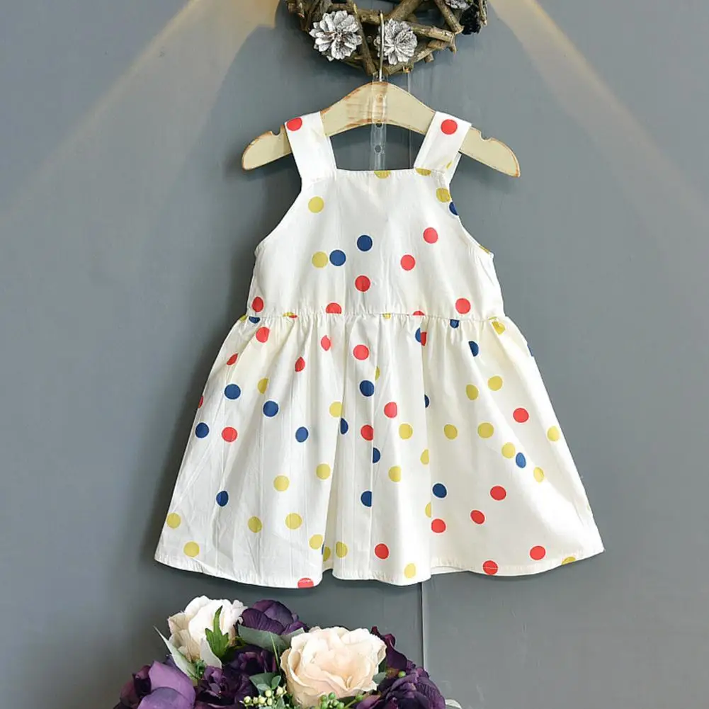 Dot Printing Girls Dress Sling Style White Sleeveless Summer Little Girls Princess Wear Children Clothing
Dot Printing Girls Dress Sling Style White Sleeveless Summer Little Girls Princess Wear Children Clothing