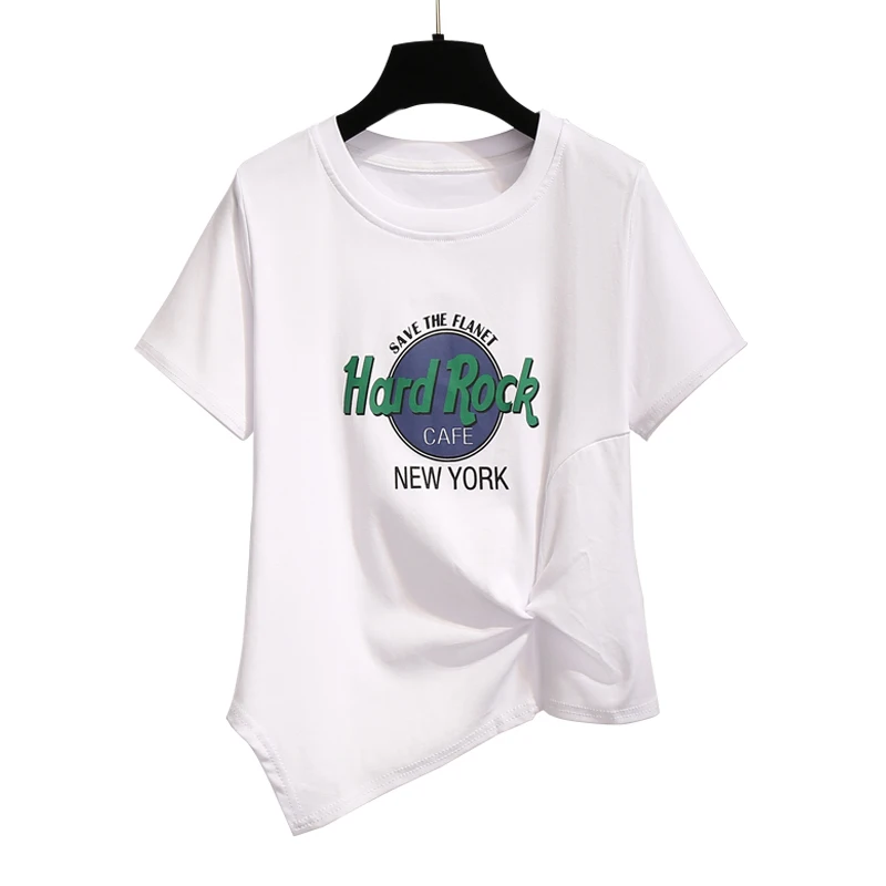 Irregular White Oversized T Shirt Women's 2021 Summer Short Sleeve Casual Vintage Top Female Slimming Graphic Loose T Shirt
Irregular White Oversized T Shirt Women's 2021 Summer Short Sleeve Casual Vintage Top Female Slimming Graphic Loose T Shirt