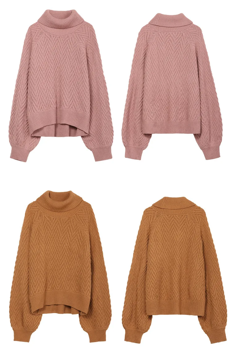 Vintage Lantern Sleeve Turn-down Collar Solid Winter Clothes Women Hot Pink Sweater
Vintage Lantern Sleeve Turn-down Collar Solid Winter Clothes Women Hot Pink Sweater