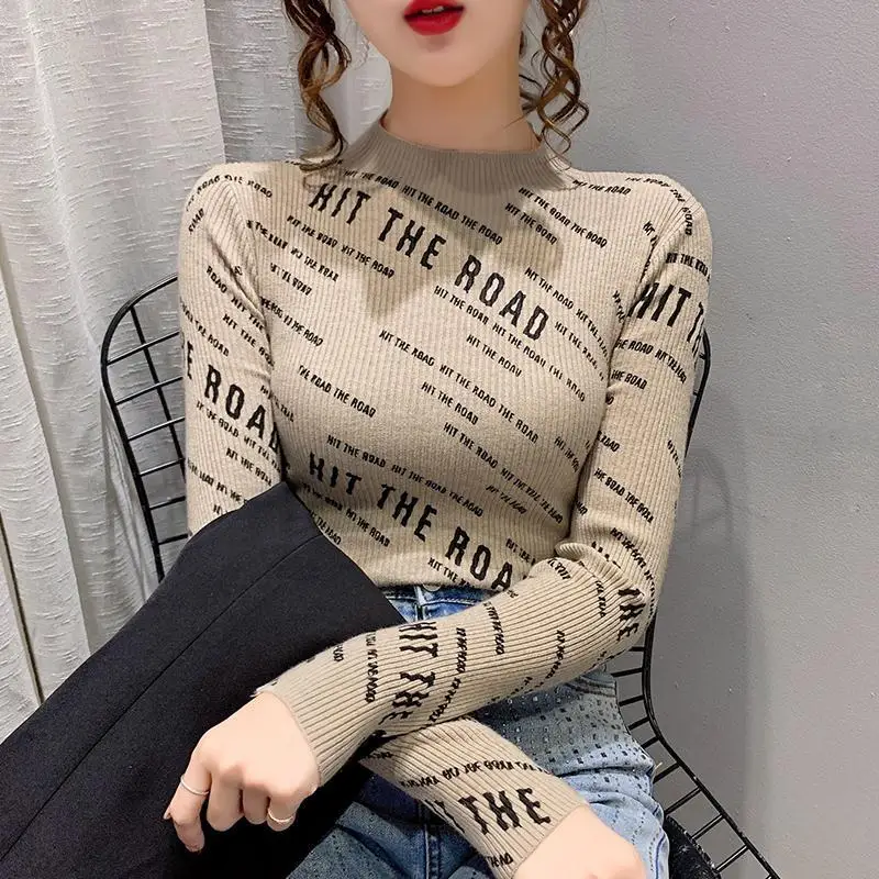 Spring and autumn half turtleneck sweater, spring foreign style top, versatile slim women's bottom coat, women's long sleeve swe
Spring and autumn half turtleneck sweater, spring foreign style top, versatile slim women's bottom coat, women's long sleeve swe