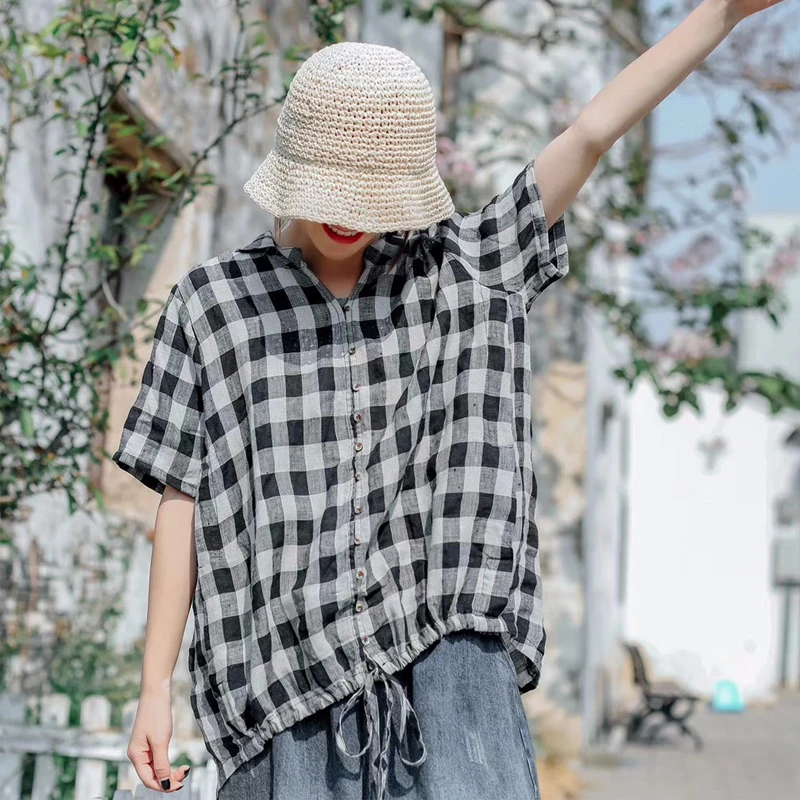 Max LuLu 2020 Summer Chinese Fashion Style Ladies Loose Tops Womens Casual Plaid Printed Shirts Female Vintage Blouses Plus Size
Max LuLu 2020 Summer Chinese Fashion Style Ladies Loose Tops Womens Casual Plaid Printed Shirts Female Vintage Blouses Plus Size