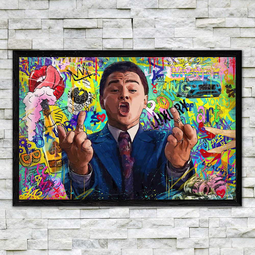 The Wolf Of Wall Street Graffiti Wall Decor Leonardo Movie Posters And Prints Abstract Street Art Canvas Painting For Room
The Wolf Of Wall Street Graffiti Wall Decor Leonardo Movie Posters And Prints Abstract Street Art Canvas Painting For Room