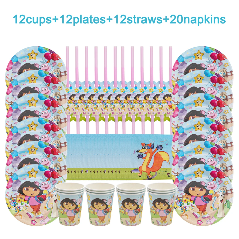 Дора The Explorer девочки украшение на день рождения Детские праздничные принадлежности Детская фотопластина флаг чашка соломенная одноразовая...
Дора The Explorer девочки украшение на день рождения Детские праздничные принадлежности Детская фотопластина флаг чашка соломенная одноразовая...