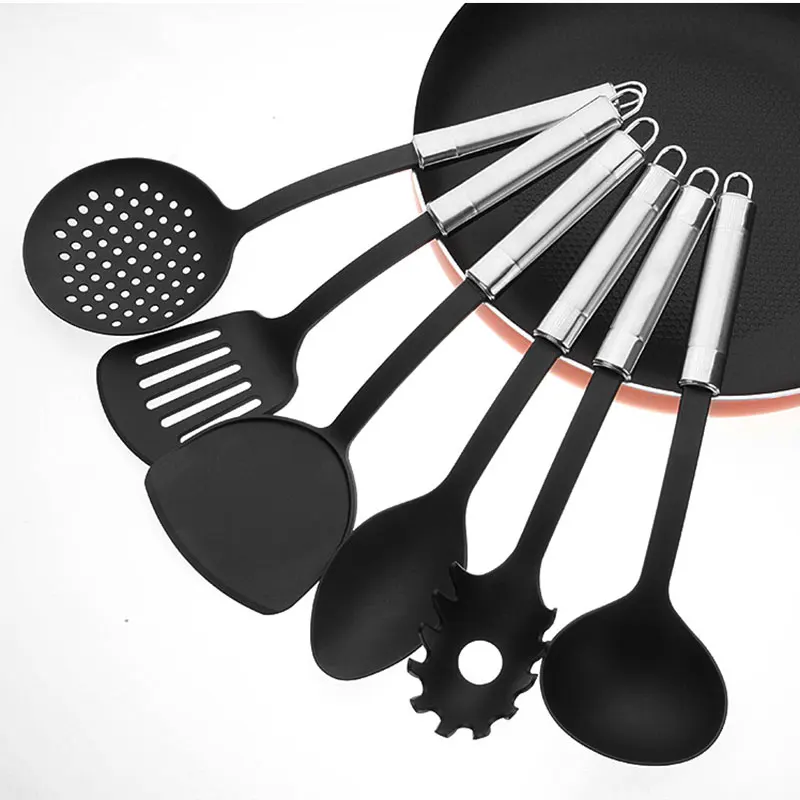 Kitchen Utensils Set Non-Stick Dishwasher Safe Cooking Tools Spoon, Slotted Spoon, Spatula, Skimmer, Ladle, Pasta Server
Kitchen Utensils Set Non-Stick Dishwasher Safe Cooking Tools Spoon, Slotted Spoon, Spatula, Skimmer, Ladle, Pasta Server