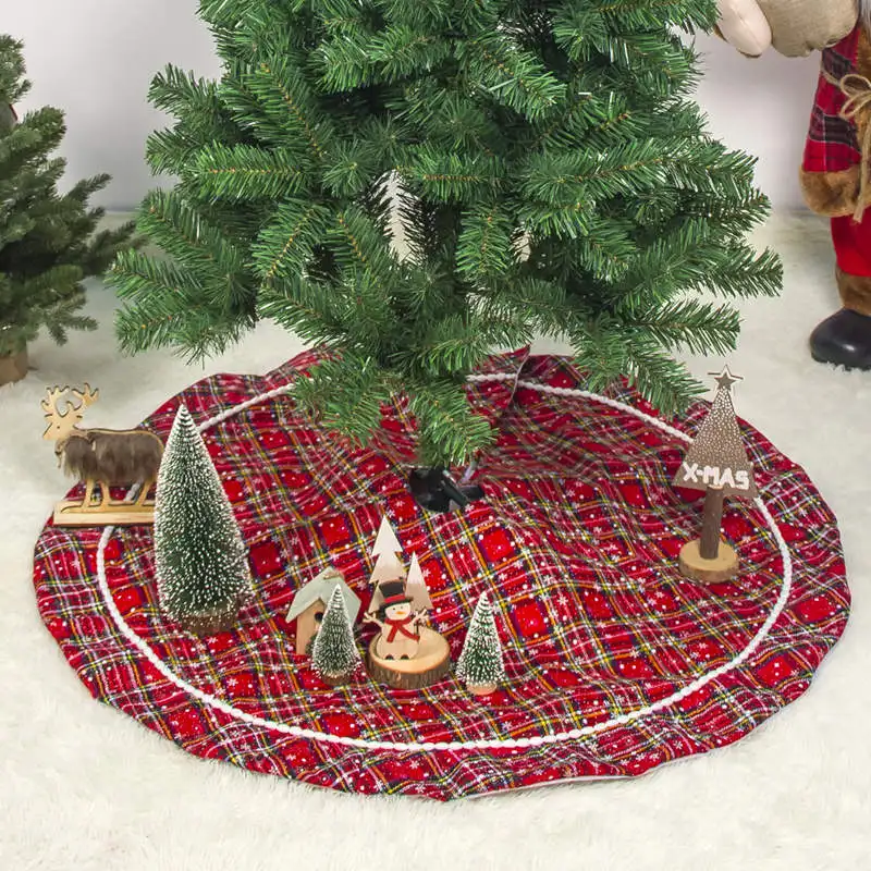 100cm Plaid Snowflake Christmas Tree Skirt New Year Party Decoration Xmas Ornament
100cm Plaid Snowflake Christmas Tree Skirt New Year Party Decoration Xmas Ornament