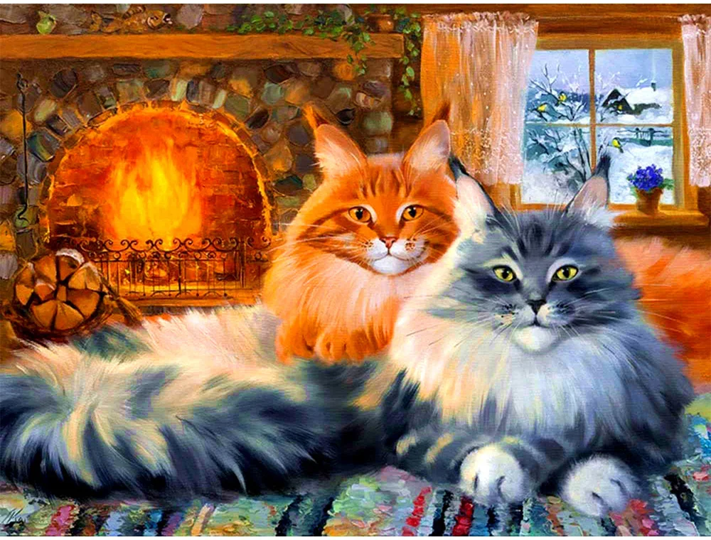 JMINE Div 5D Cat window fire Full Diamond Painting cross stitch kits art High Quality Animal 3D paint by diamonds
JMINE Div 5D Cat window fire Full Diamond Painting cross stitch kits art High Quality Animal 3D paint by diamonds