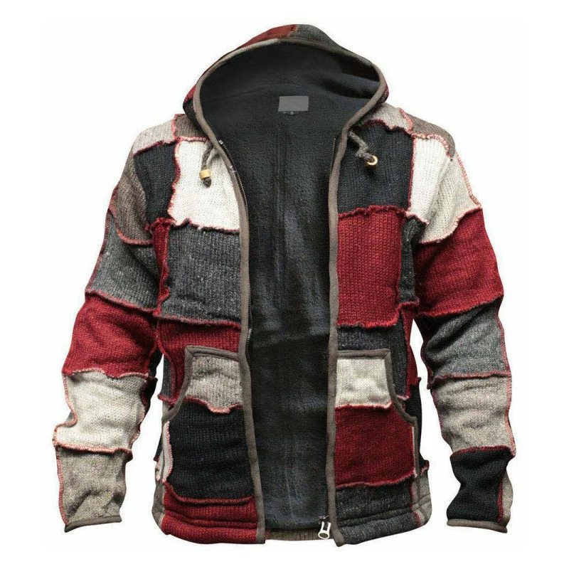 New Autumn And Winter Zipper Color Matching Cardigan Loose Men Warm Winter Hooded Sweater
New Autumn And Winter Zipper Color Matching Cardigan Loose Men Warm Winter Hooded Sweater