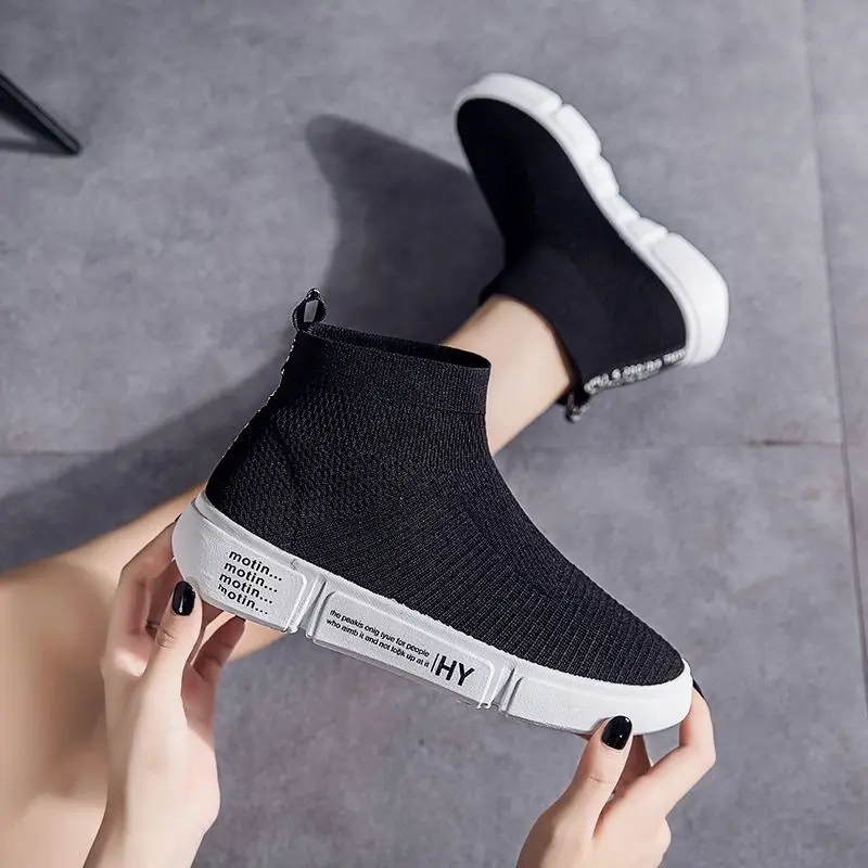 Socks Shoes Women's Summer 2020 New Breathable Mesh Sneakers Students Korean-Style Casual High-Top Board Shoes
Socks Shoes Women's Summer 2020 New Breathable Mesh Sneakers Students Korean-Style Casual High-Top Board Shoes