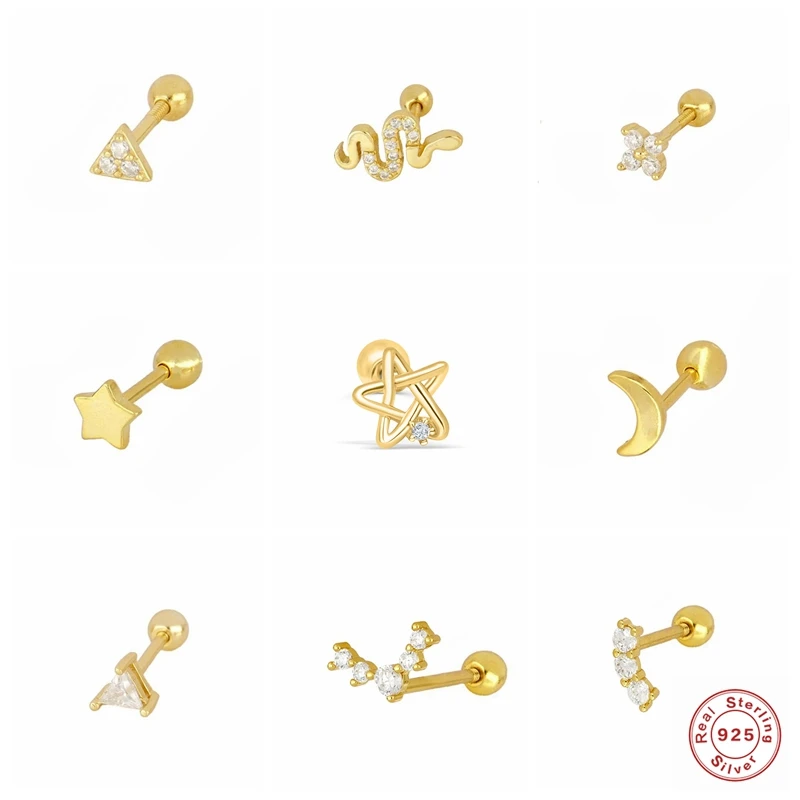 2pcs 925 Sterling Silver Aretes Piercing Stud Earring For Women Girl Cartilage Ear Bone Earlobe Buckle Cartilage Earring Jewelry
2pcs 925 Sterling Silver Aretes Piercing Stud Earring For Women Girl Cartilage Ear Bone Earlobe Buckle Cartilage Earring Jewelry