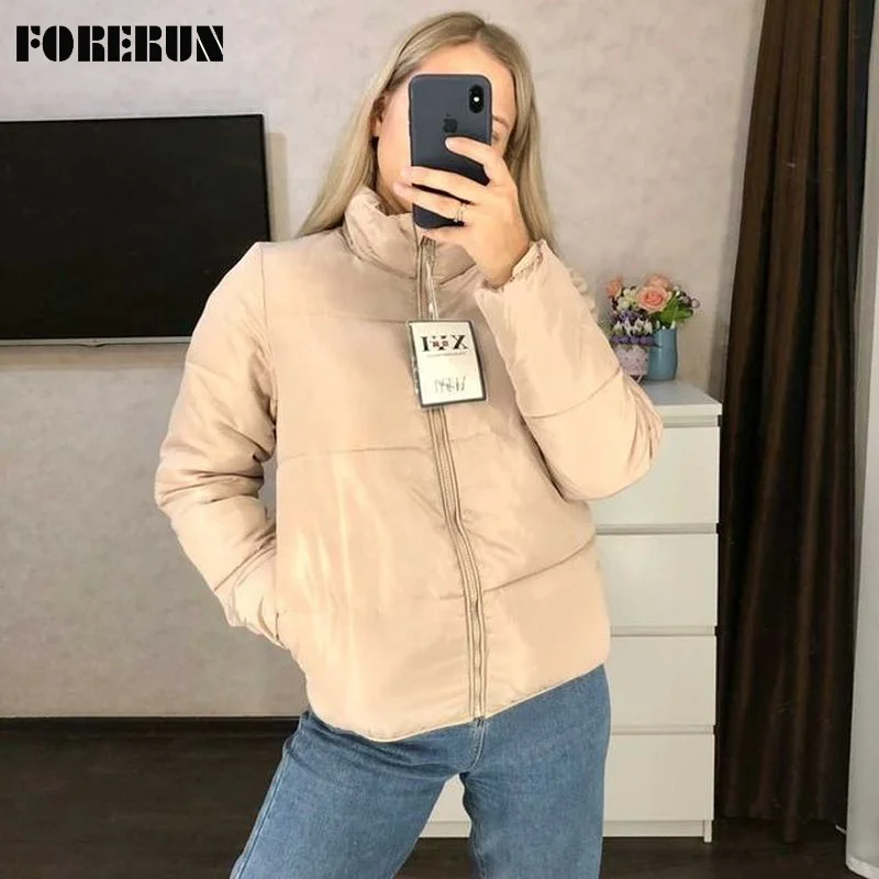 FORERUN Winter Jacket Women 2021 Solid Stand Collar Fluffy Bubble Coat Autumn Jaqueta Puffer Feminina Casaco Feminino Inverno
FORERUN Winter Jacket Women 2021 Solid Stand Collar Fluffy Bubble Coat Autumn Jaqueta Puffer Feminina Casaco Feminino Inverno