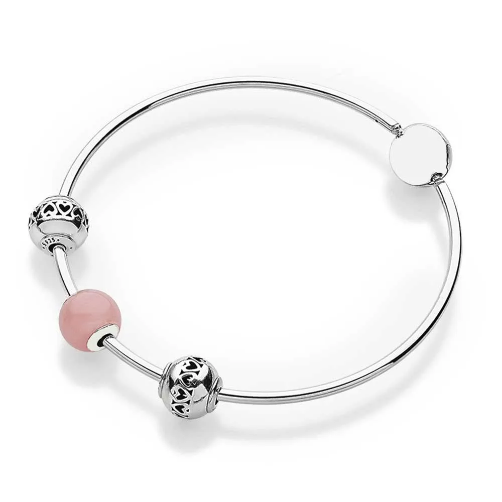 Женский браслет из серебра 100% пробы, с Шармами 
Женский браслет из серебра 100% пробы, с Шармами