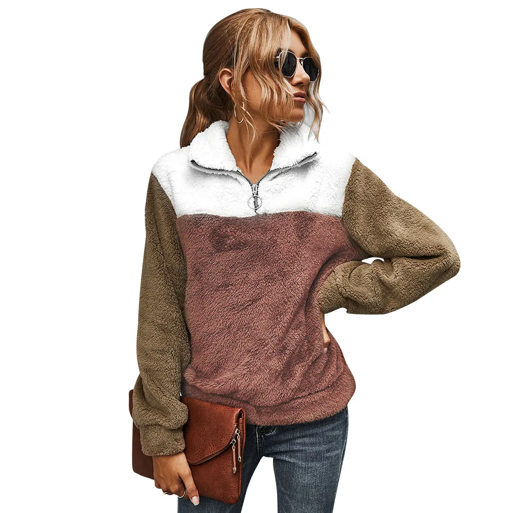 Women's Pullovers 2020 Autumn And Winter New Plus Velvet Thick Commute Femme Long Sleeved Stitching Top Lapel Female Clothings
Women's Pullovers 2020 Autumn And Winter New Plus Velvet Thick Commute Femme Long Sleeved Stitching Top Lapel Female Clothings