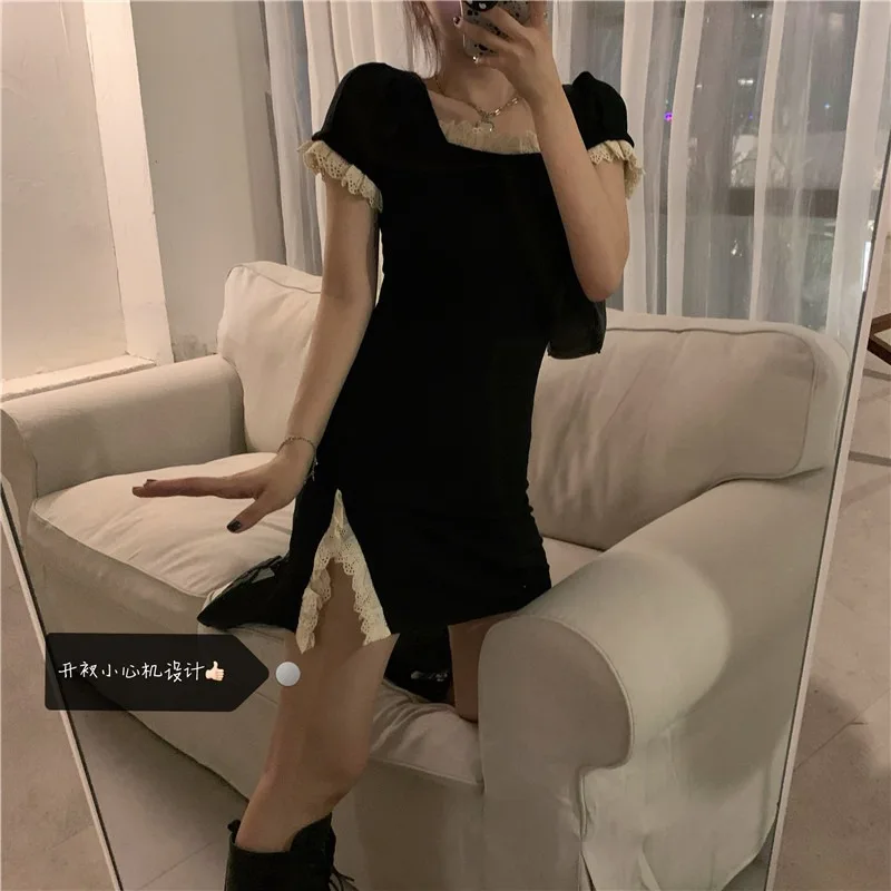 Women Summer Dress Women 2021 New Arrivals Sexy Short Sleeve Lace Patchwork Split Black White Short Dresses Vestidos
Women Summer Dress Women 2021 New Arrivals Sexy Short Sleeve Lace Patchwork Split Black White Short Dresses Vestidos