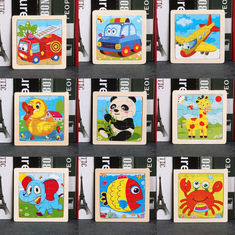 Hot Sale 9 Slice Kids Puzzle Toy Animals And Vehicle Wooden Puzzles Jigsaw Baby Educational Learning Toys For Children Gift
Hot Sale 9 Slice Kids Puzzle Toy Animals And Vehicle Wooden Puzzles Jigsaw Baby Educational Learning Toys For Children Gift
