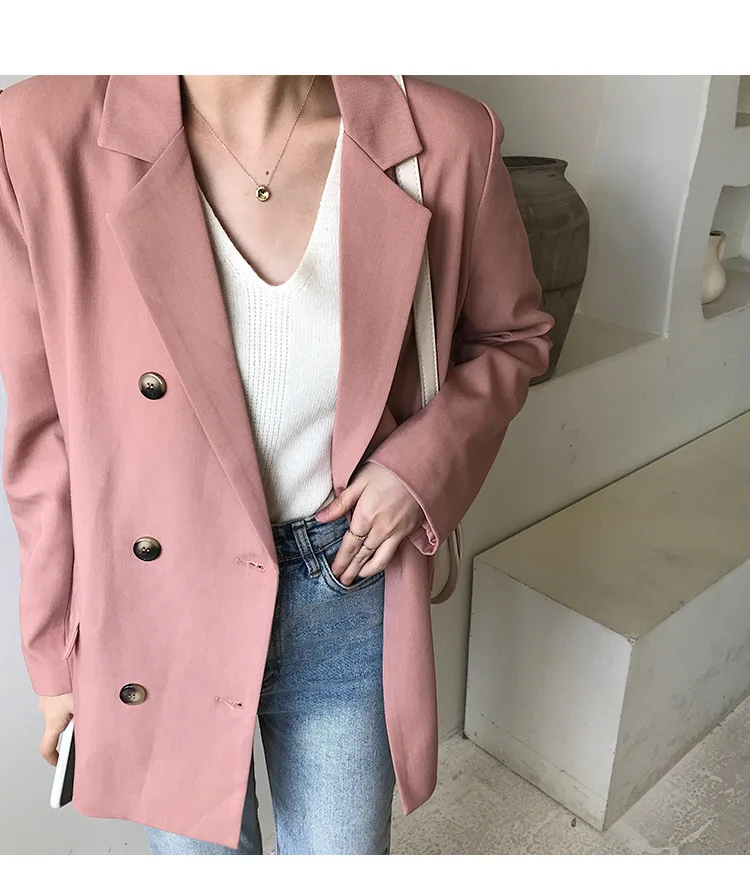 JA0008 New Leisure Notched Suit Jacket With Pockets For Female Design Sense Fashion Double-breasted Women 2021 Blazer ropa mujer
JA0008 New Leisure Notched Suit Jacket With Pockets For Female Design Sense Fashion Double-breasted Women 2021 Blazer ropa mujer