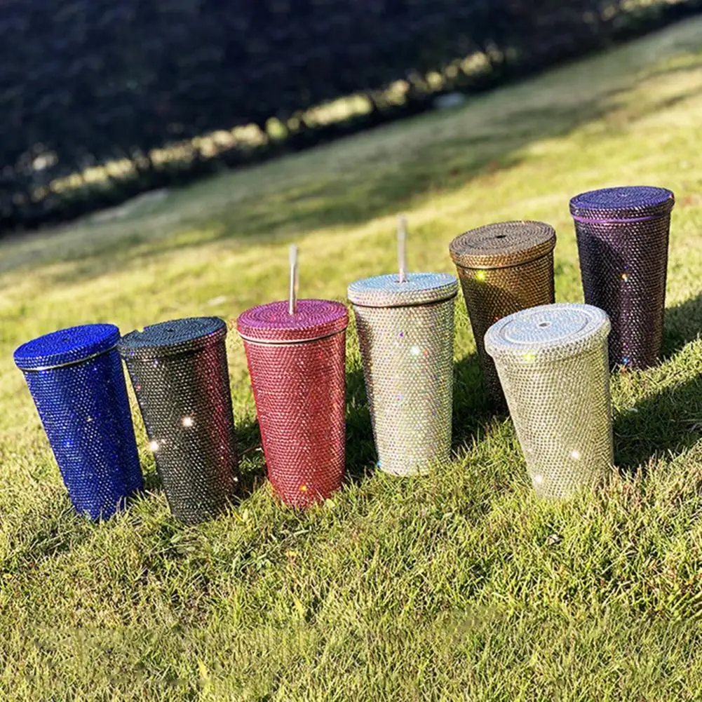 Eye-catching Rhinestone Vacuum Flask Portable Stainless Steel Multi-colored Sturdy Thermal Mug Stylish Straw Bottle for Gift
Eye-catching Rhinestone Vacuum Flask Portable Stainless Steel Multi-colored Sturdy Thermal Mug Stylish Straw Bottle for Gift