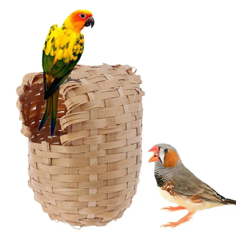 Bird Nest Natural Bamboo Bird House Hand Made Finch Hideout Cage Toy Outdoor Hut Shelter
Bird Nest Natural Bamboo Bird House Hand Made Finch Hideout Cage Toy Outdoor Hut Shelter