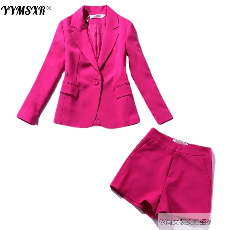 2021 New Suit Fashion Suit Korean Suit Shorts Women's Two-piece Casual Small Suit Rose Red High Quality Office Ladies Blazer
2021 New Suit Fashion Suit Korean Suit Shorts Women's Two-piece Casual Small Suit Rose Red High Quality Office Ladies Blazer