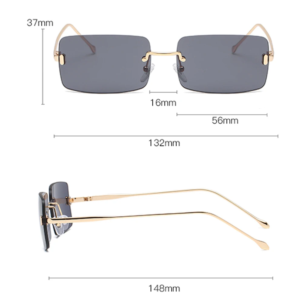 Kachawoo fashion rectangular sunglasses male rimless sun glasses metal female accessories square shades green brown summer 2021
Kachawoo fashion rectangular sunglasses male rimless sun glasses metal female accessories square shades green brown summer 2021