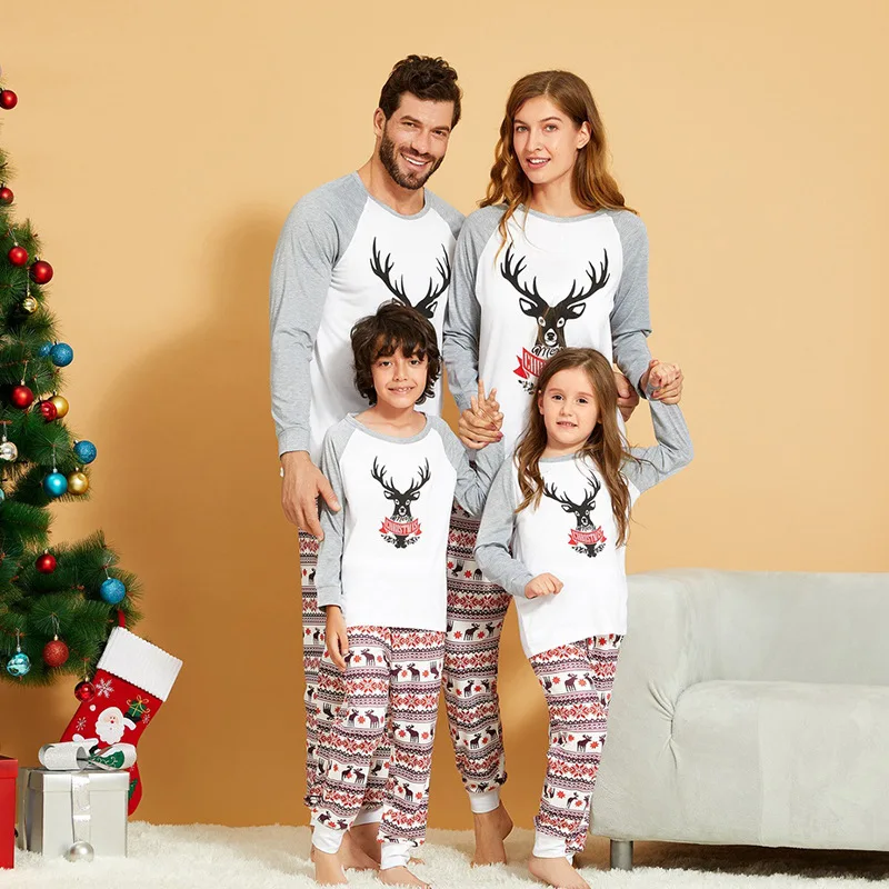 

Мультяшный Рождественский пижамный комплект, Семейные пижамы, домашняя одежда, отцы, мама, дети, подходящие наряды, семейные рождественские...