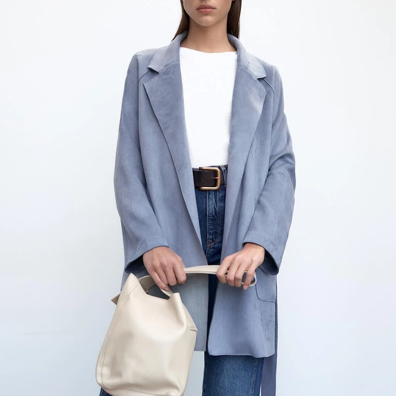 Женское длинное замшевое пальто ZA, элегантное толстое теплое пальто с отложным воротником и поясом, зимняя куртка оверсайз, 2021 
Женское длинное замшевое пальто ZA, элегантное толстое теплое пальто с отложным воротником и поясом, зимняя куртка оверсайз, 2021