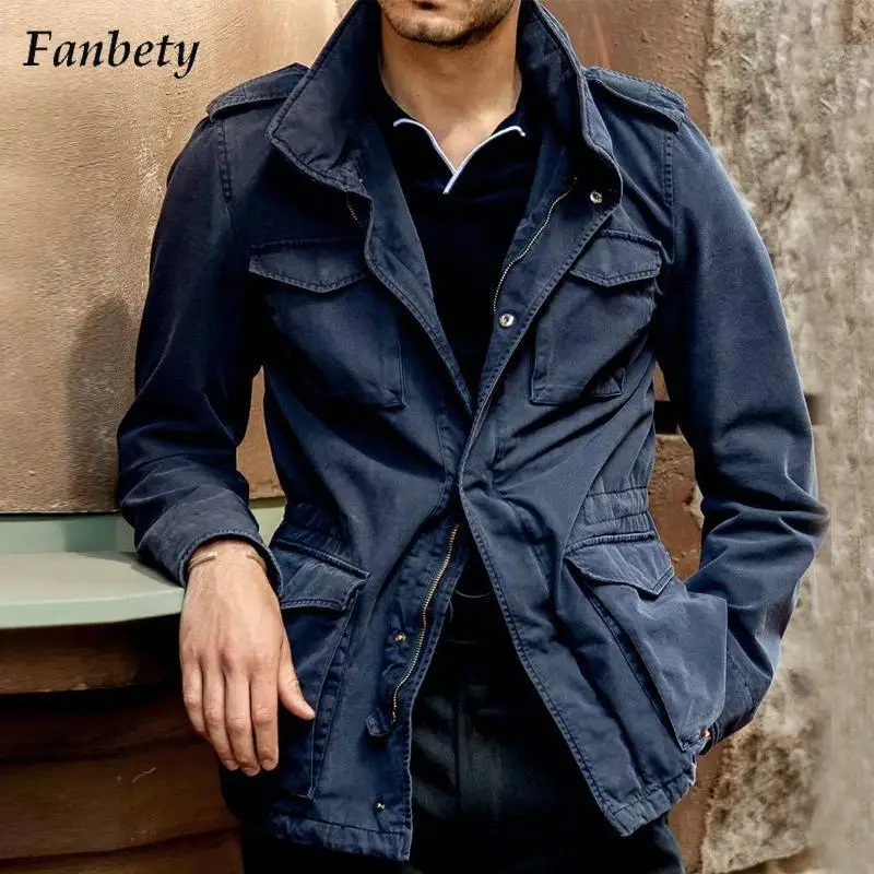 Vintage Solid Jackets Mens Fashion Stand Collar Long Sleeve Coat Outwear Casual Zipper Button Pocket Design Cardigan Tops Men
Vintage Solid Jackets Mens Fashion Stand Collar Long Sleeve Coat Outwear Casual Zipper Button Pocket Design Cardigan Tops Men