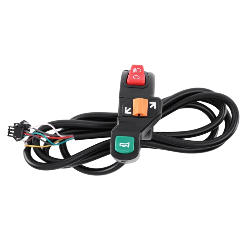 3 in 1 Switch Electric Bike Scooter Light Turn Signal Horn ON/OFF Button for 22.5mm Dia Handlebars
3 in 1 Switch Electric Bike Scooter Light Turn Signal Horn ON/OFF Button for 22.5mm Dia Handlebars