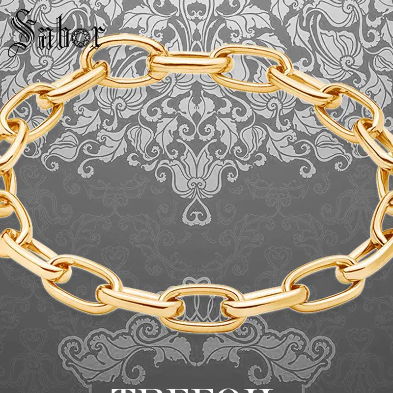 Ювелирные изделия браслет золотого цвета Lick Chain Bransoletka 2020 серебряного модные