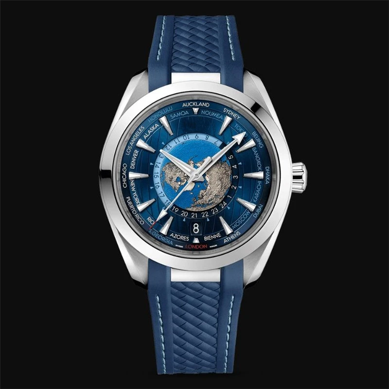 2021 New Mens Watch Automatic Mechanical Stainless Steel Calendar 41mm Sapphire Blue Green Rubber World Map Wristwatch
2021 New Mens Watch Automatic Mechanical Stainless Steel Calendar 41mm Sapphire Blue Green Rubber World Map Wristwatch