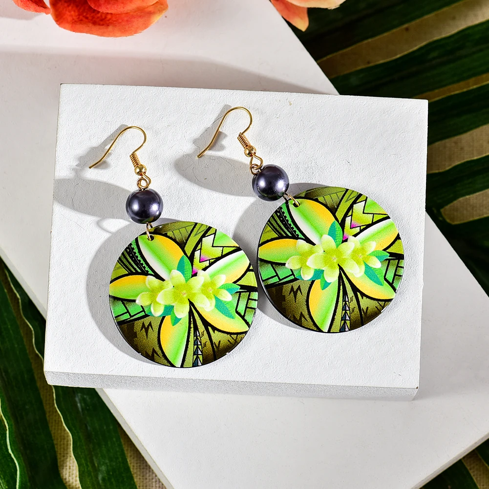 Cring Coco Fashion Acrylic Dangle Drop Earrings Hawaiian Plumeria Earings Accessories Wholesale Boho Jewelry for Women 2021 New | Украшения
