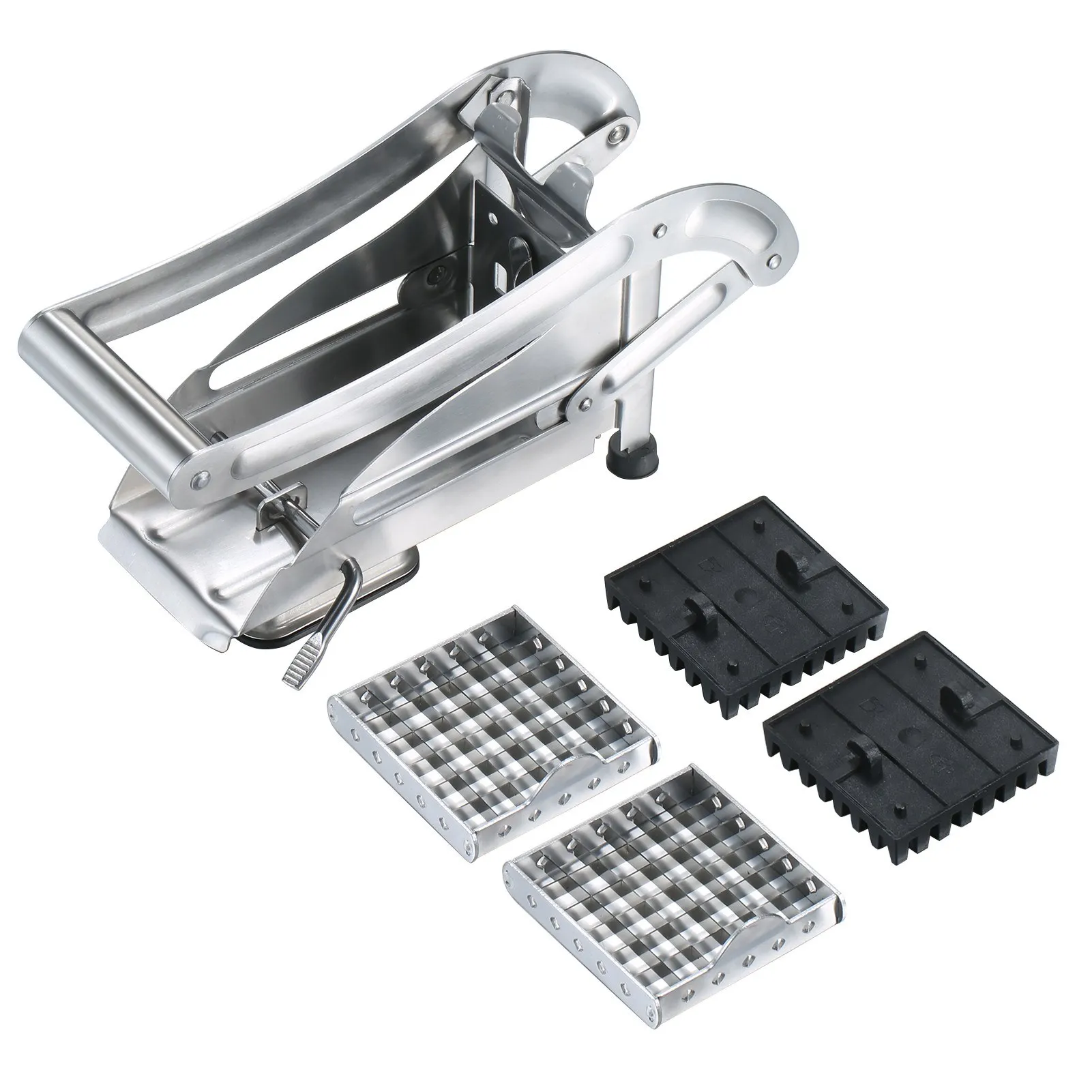 Stainless Steel French Fry Cutter Potato Strip-cutter Non-slip Suction Base with 2 Blades for Potatoes Carrots Cucumbers
Stainless Steel French Fry Cutter Potato Strip-cutter Non-slip Suction Base with 2 Blades for Potatoes Carrots Cucumbers