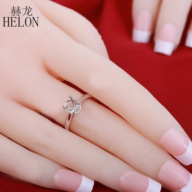 HELON Oval Cut 8X6mm Solid 14k White Gold AU585 Women Trendy Fine Jewelry Semi Mount Engagement Wedding Ring Setting
HELON Oval Cut 8X6mm Solid 14k White Gold AU585 Women Trendy Fine Jewelry Semi Mount Engagement Wedding Ring Setting