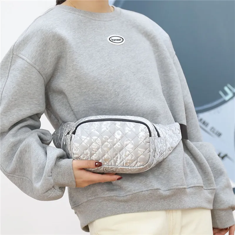 Women Quilted Fanny Pack, Fashion Letter Print Waist Pack Chest Bag with Adjustable Strap
Women Quilted Fanny Pack, Fashion Letter Print Waist Pack Chest Bag with Adjustable Strap