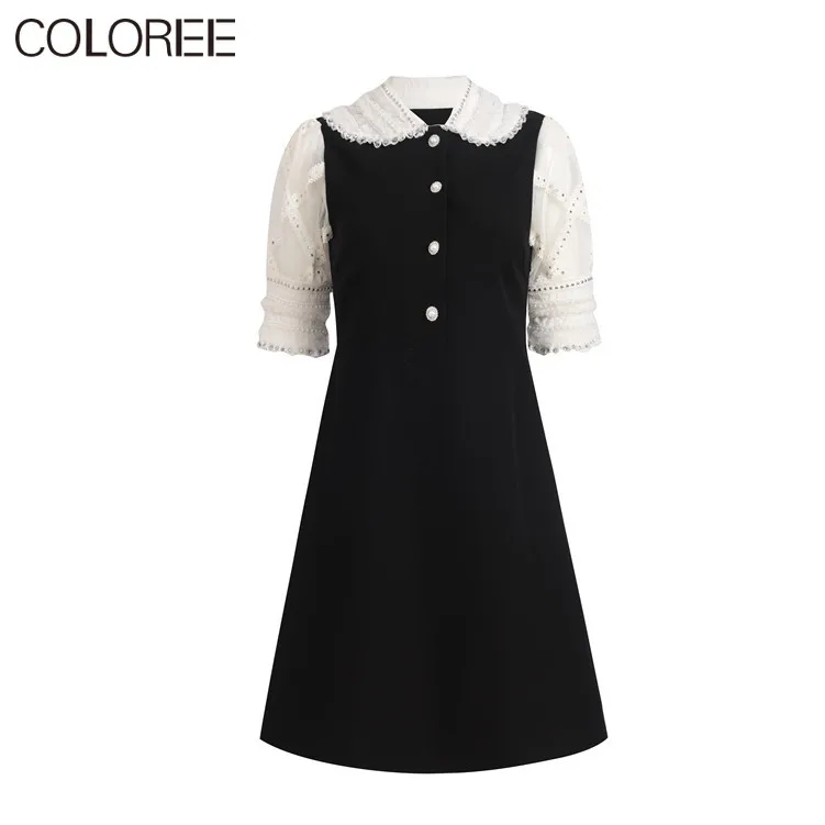 Korean Fashion Clothes 2020 Luxury Pearls Beading Woman Dress Autumn Vintage Lace Patchwork Mini Dresses For Women
Korean Fashion Clothes 2020 Luxury Pearls Beading Woman Dress Autumn Vintage Lace Patchwork Mini Dresses For Women