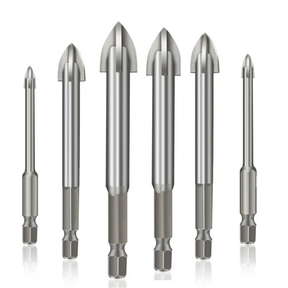 6pcs Cross Triangle Drill Bit 4/5/6/8/10/12MM Brick Tile Wall Wood Punch Hole Opener Drill Bit Tip Utility Tools For Woodworking
6pcs Cross Triangle Drill Bit 4/5/6/8/10/12MM Brick Tile Wall Wood Punch Hole Opener Drill Bit Tip Utility Tools For Woodworking
