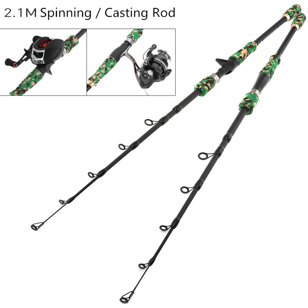 2.1m Camouflage Color Carbon Fiber Lure Fishing Rod Spinning Casting Rod 6 Section Telescopic Ultra Light Travel Fishing Pole
2.1m Camouflage Color Carbon Fiber Lure Fishing Rod Spinning Casting Rod 6 Section Telescopic Ultra Light Travel Fishing Pole