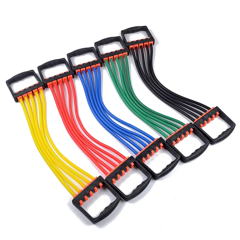 Exercise Fitness Training Resistance Cable Rope Tube Yoga 5 Bands Indoor Sport Chest Expander Puller Workout
Exercise Fitness Training Resistance Cable Rope Tube Yoga 5 Bands Indoor Sport Chest Expander Puller Workout
