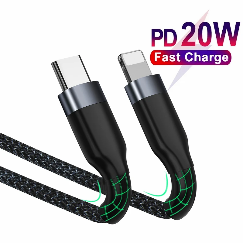Кабель USB Type-C для iPhone 12 11 13 Pro Xs Max MacBook iPad 20 Вт | Мобильные телефоны и аксессуары